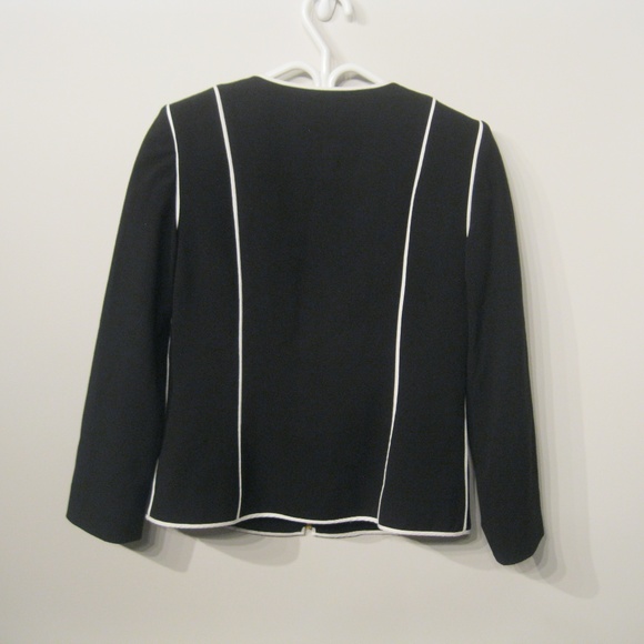 Calvin Klein Black Jacket Blazer Small Zip Front - Picture 6 of 6